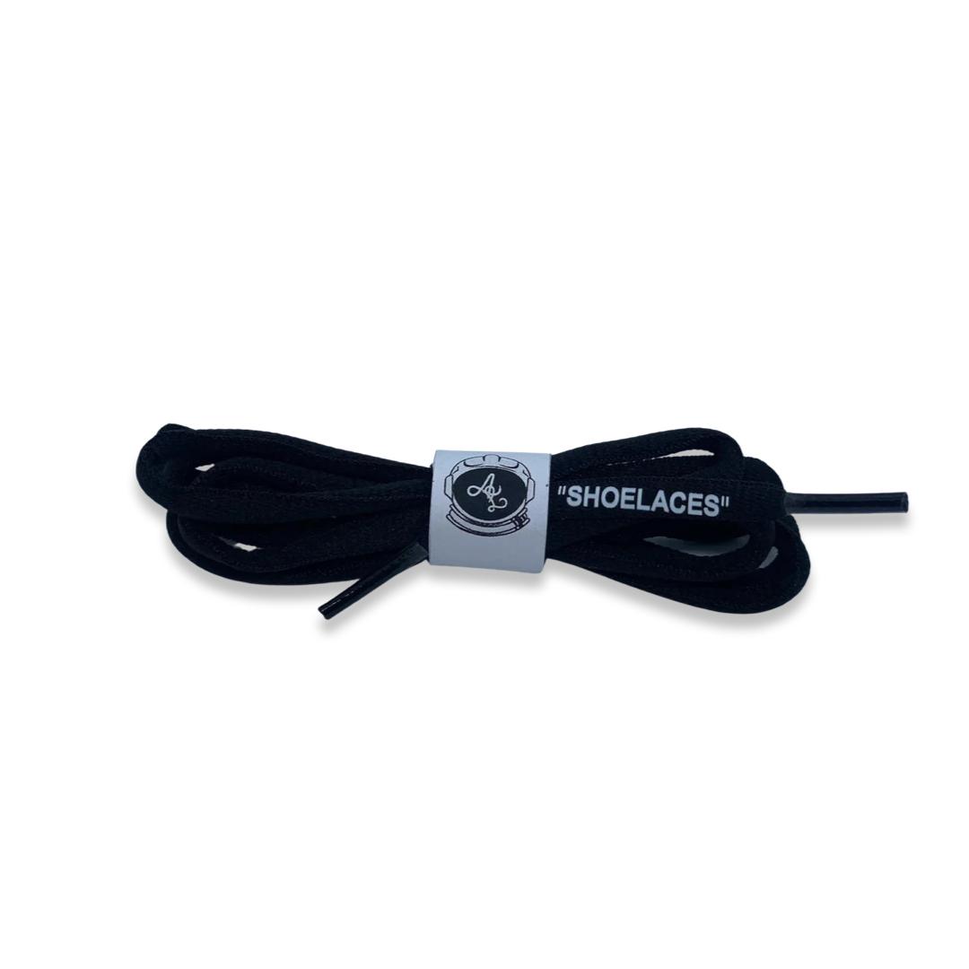 BLACK “SHOELACES” OVAL LACES