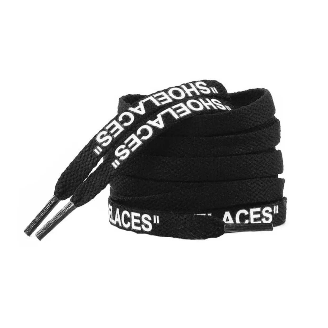 BLACK “SHOELACES” FLAT LACES