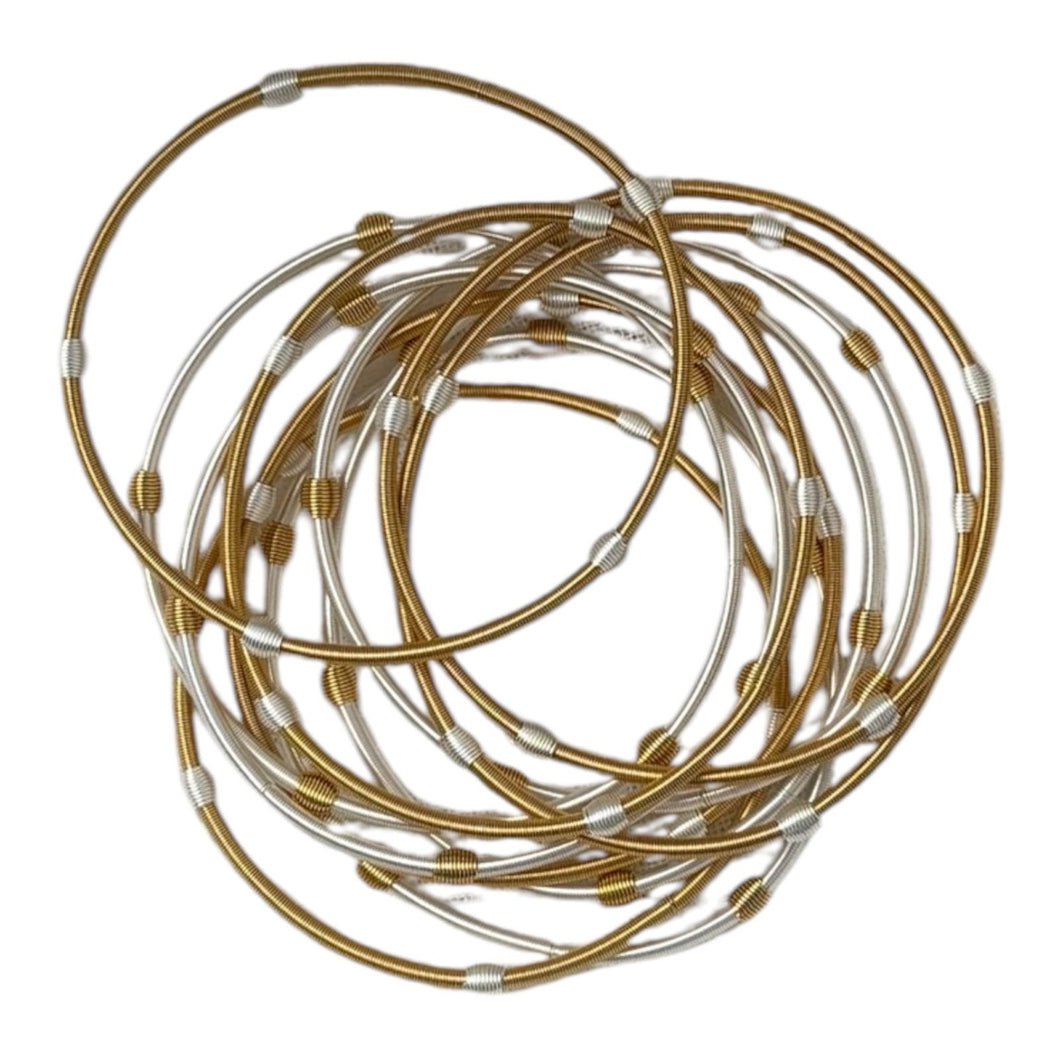 10pcs Mixed set Handmade gold plated bracelets