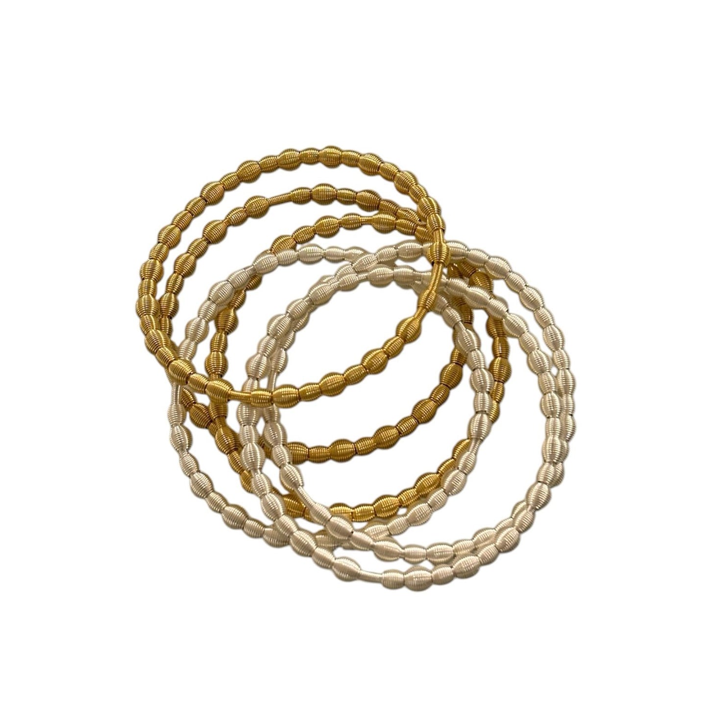 6pcs mixed handmade gold plated bracelets