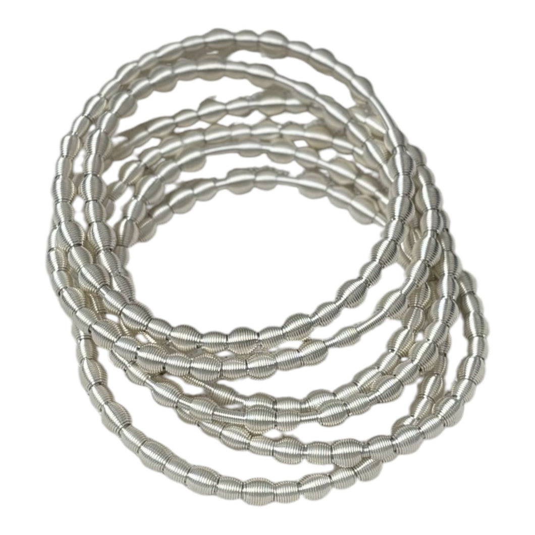 5pcs set Silver handmade bracelets