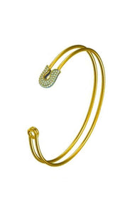 ADJUSTABLE GOLD PLATED STERLING SILVER BRACELET •no.22•
