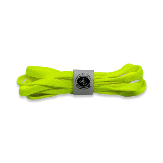 NEON YELLOW FLAT LACES