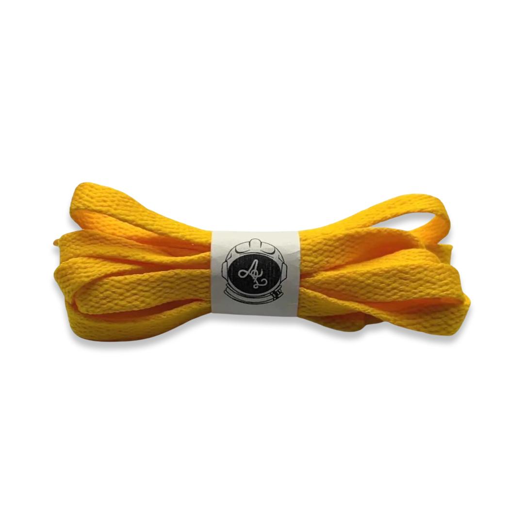 BANANA YELLOW FLAT LACES