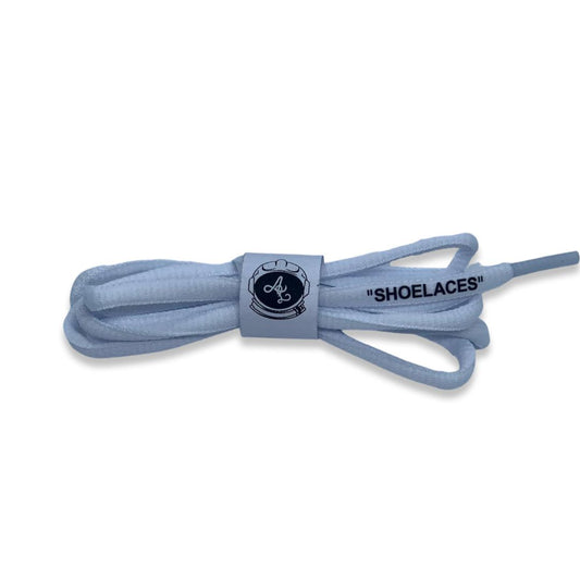 WHITE “SHOELACES” OVAL LACES