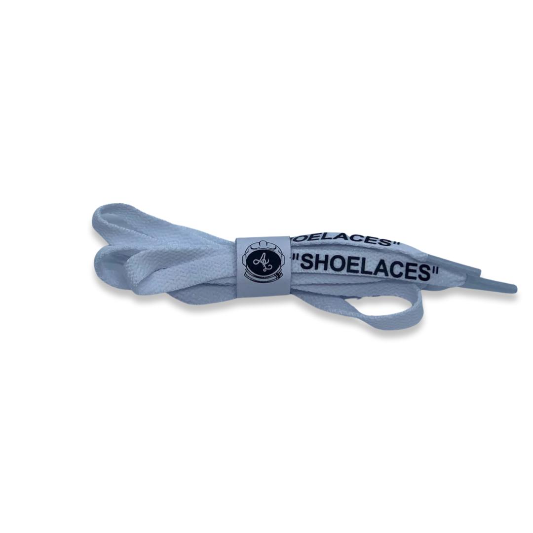 WHITE “SHOELACES” FLAT LACES