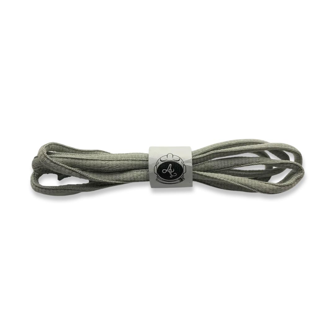 GREY OVAL LACES 140CM