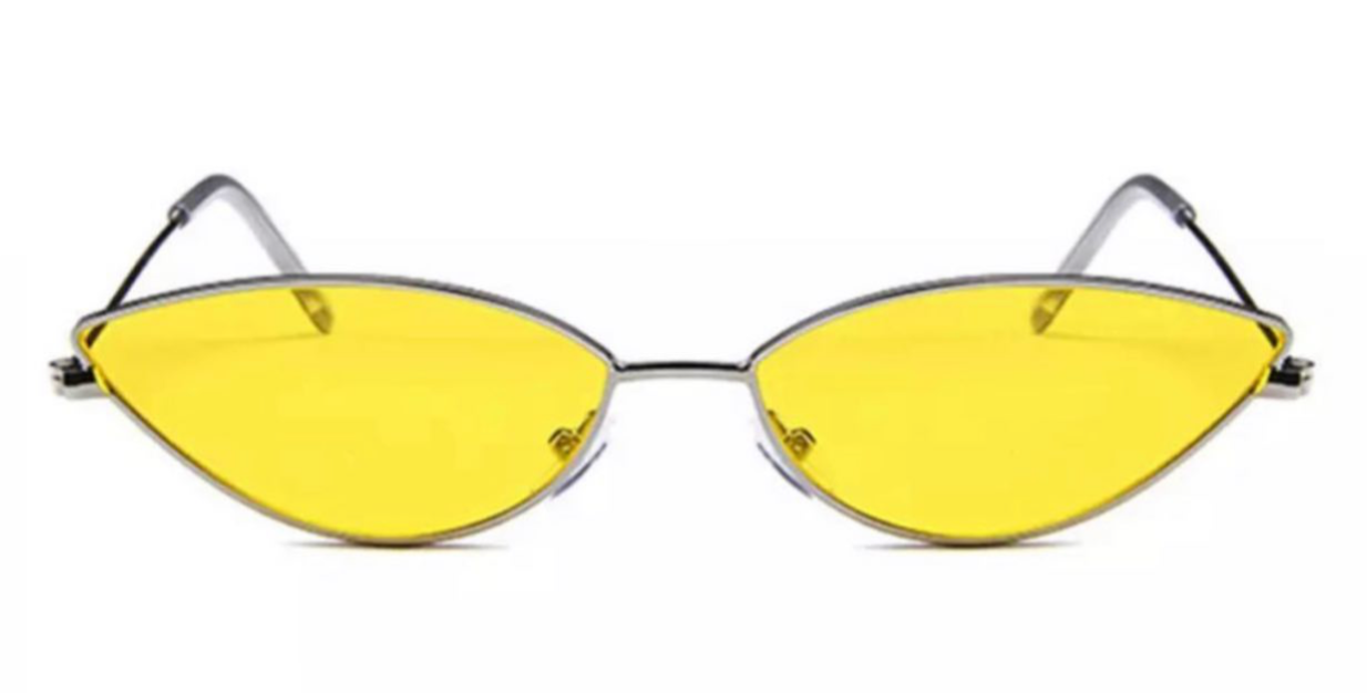 METALLIC SILVER/ YELLOW GLASSES