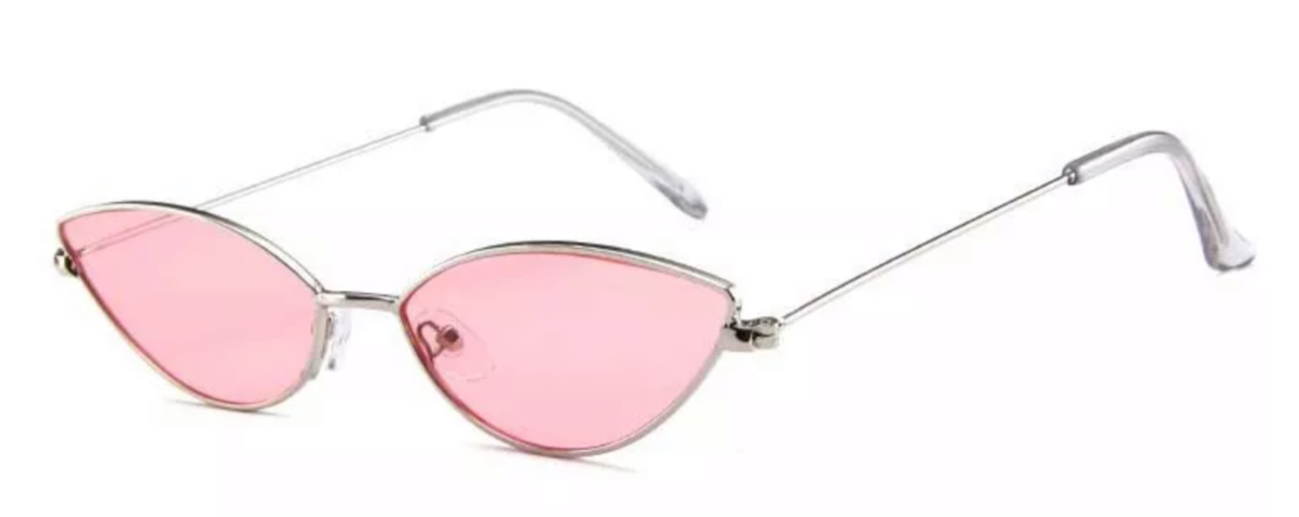 METALLIC SILVER/ PINK GLASSES