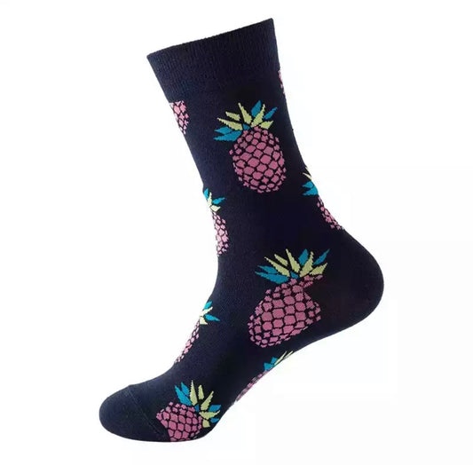 PINEAPPLE BLACK SOCKS