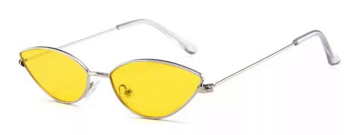 METALLIC SILVER/ YELLOW GLASSES