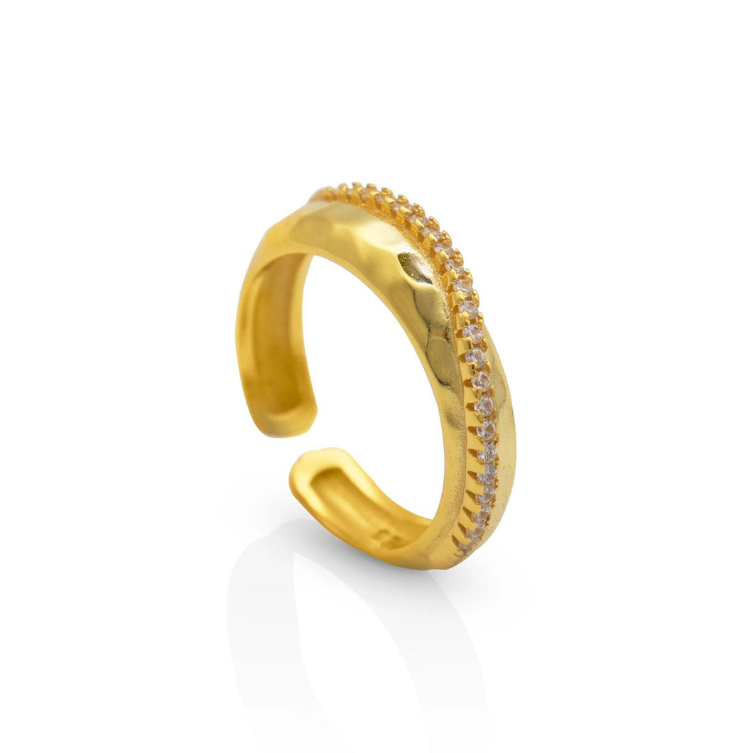 GOLD PLATED STERLING SILVER RING •no.1•