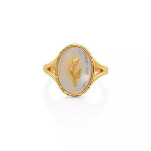 GOLD PLATED STERLING SILVER RING •no.4•