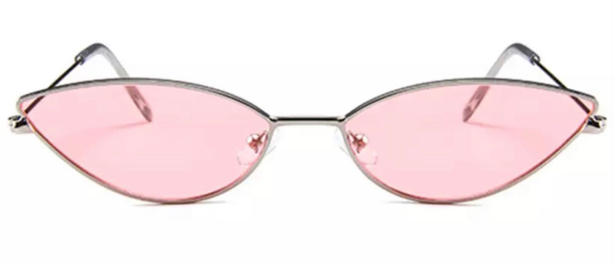 METALLIC SILVER/ PINK GLASSES