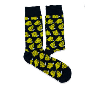 CHEESE BLACK SOCKS