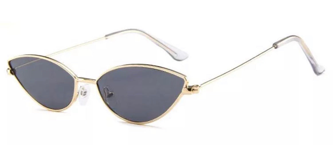 METALLIC GOLD/ DARK BLUE GLASSES