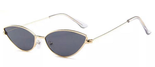 METALLIC GOLD/ DARK BLUE GLASSES