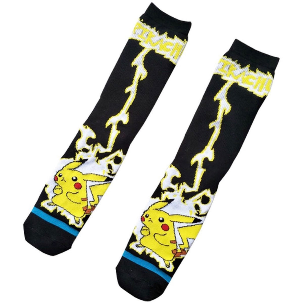 PIKACHU BLACK SOCKS