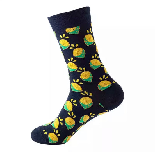 LEMON BLACK SOCKS